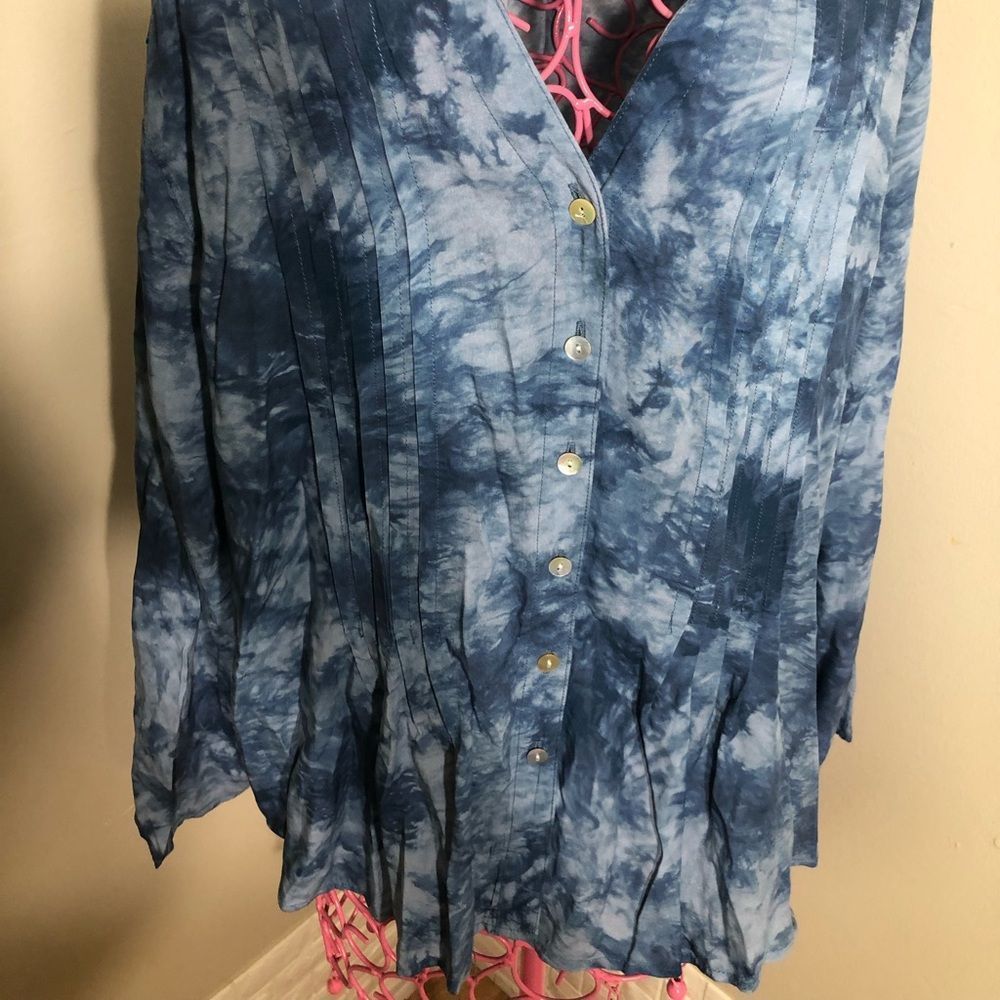 Ruby Rd. Tie-Dye Button-Down Blouse - image 7